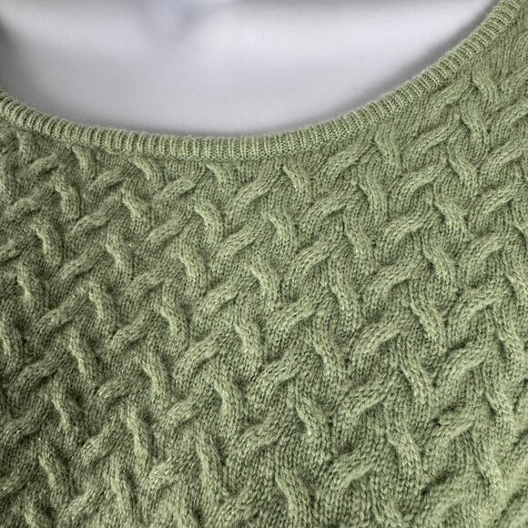 Charter Club 2 Ply Cashmere Sweater Womens Large Textured Weave Green FS-1350 - Picture 16 of 16